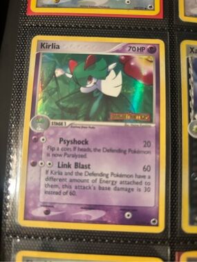 Kirlia Pokémon stamped dragon frontiers Holo Trading Card - Purple